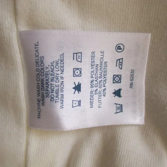 Lands' End Warm White Zip Front Fleece Vest Normcore Neutral Comfy Basic - Picture 9 of 9